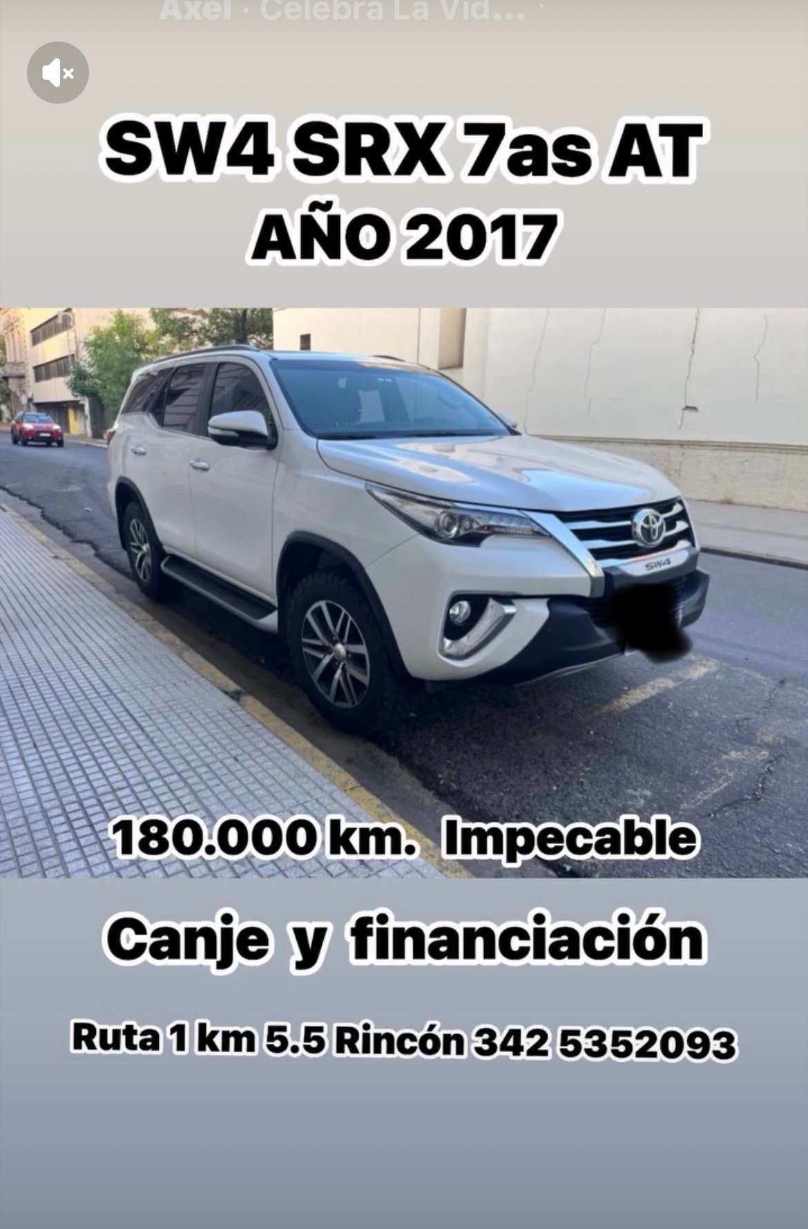 TOYOTA  SE4 SRX AT 7 asientos 